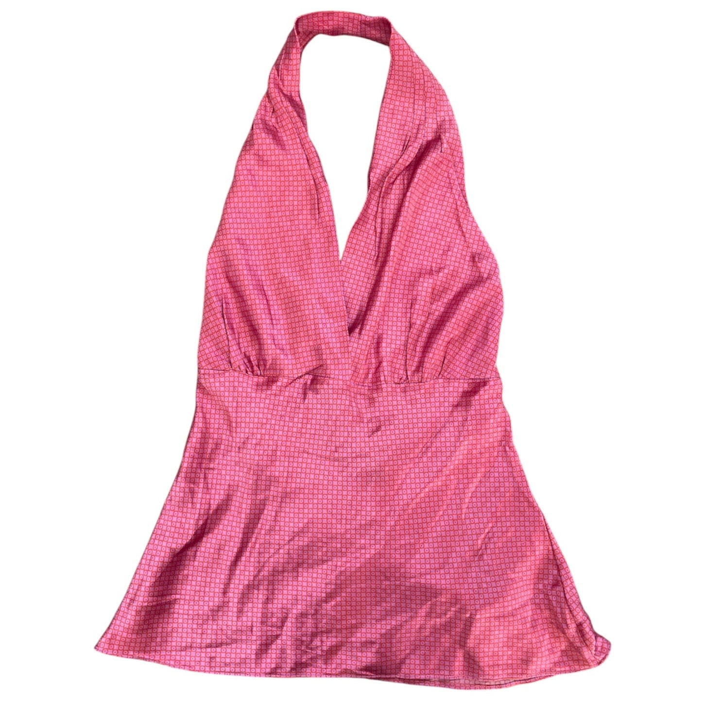 Halter Silk Print Top