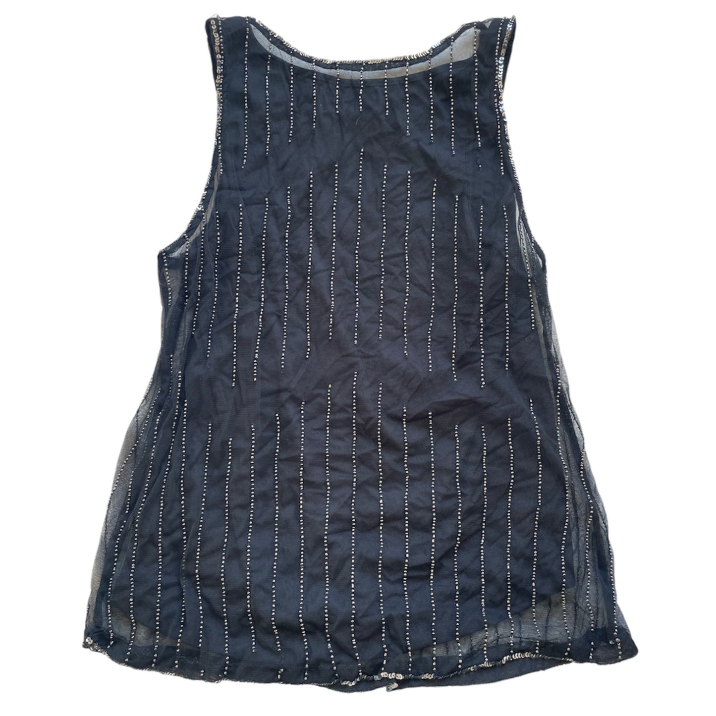 Mesh Double Layer Bead Top