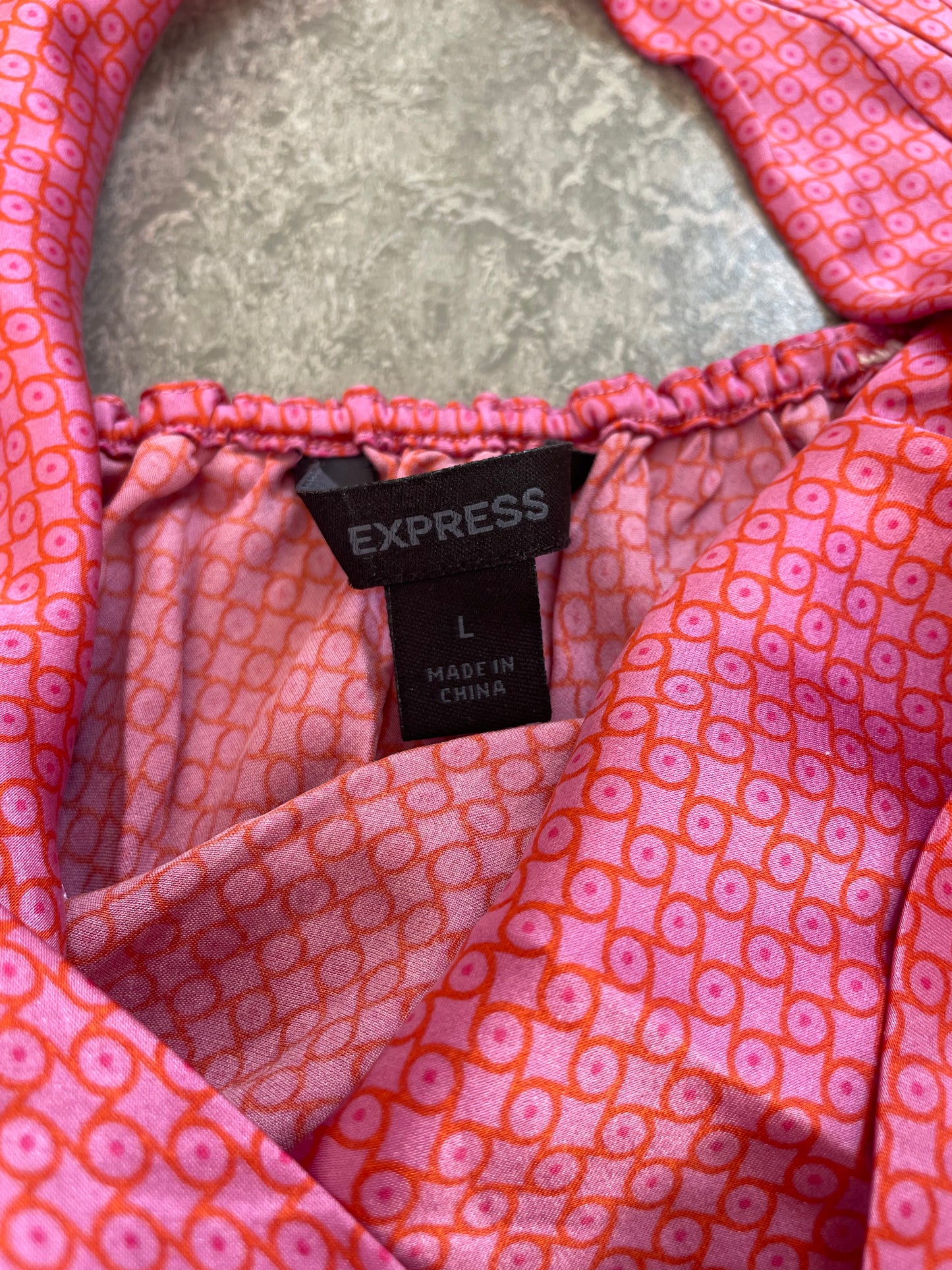 Halter Silk Print Top