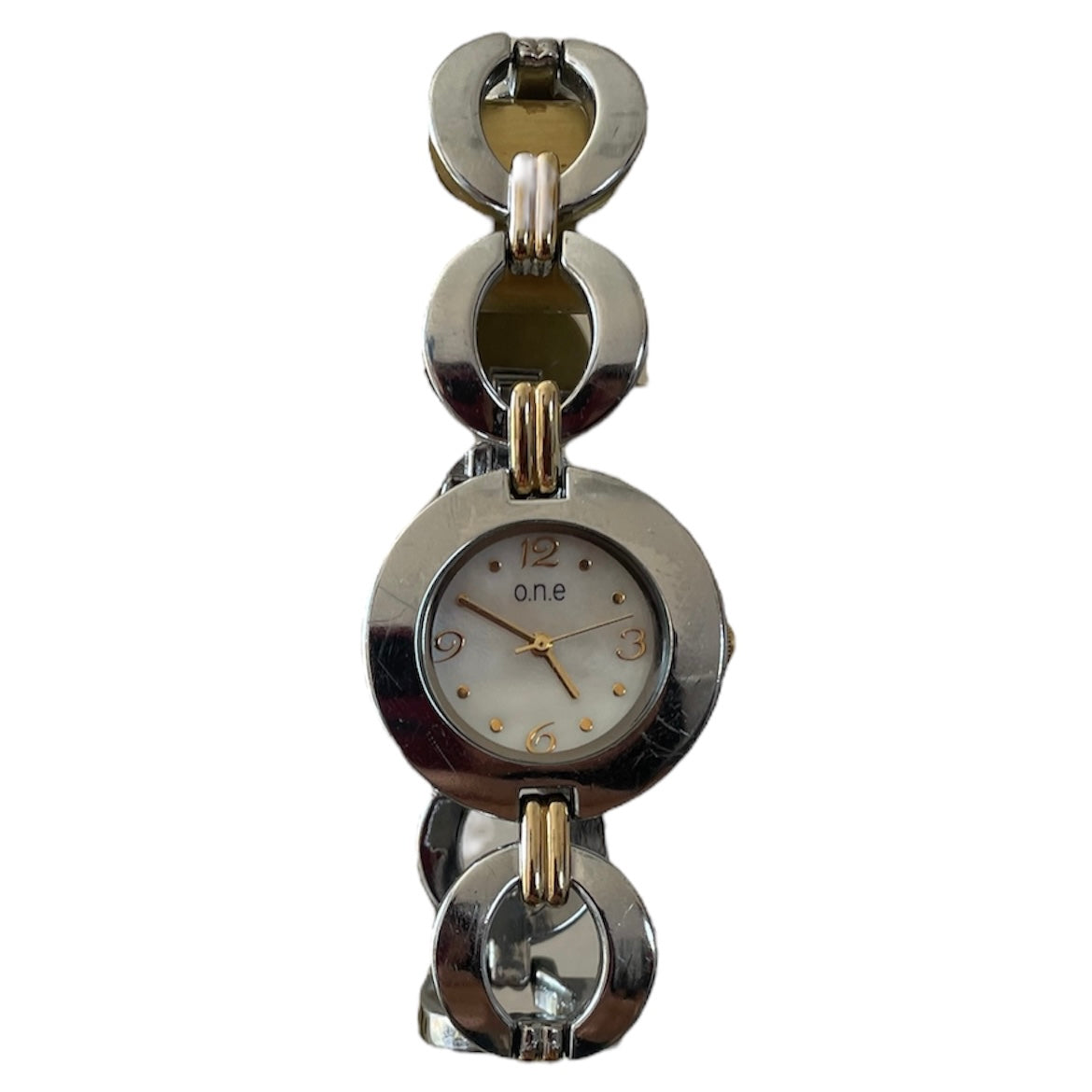 Silver Gold Round Watch Face