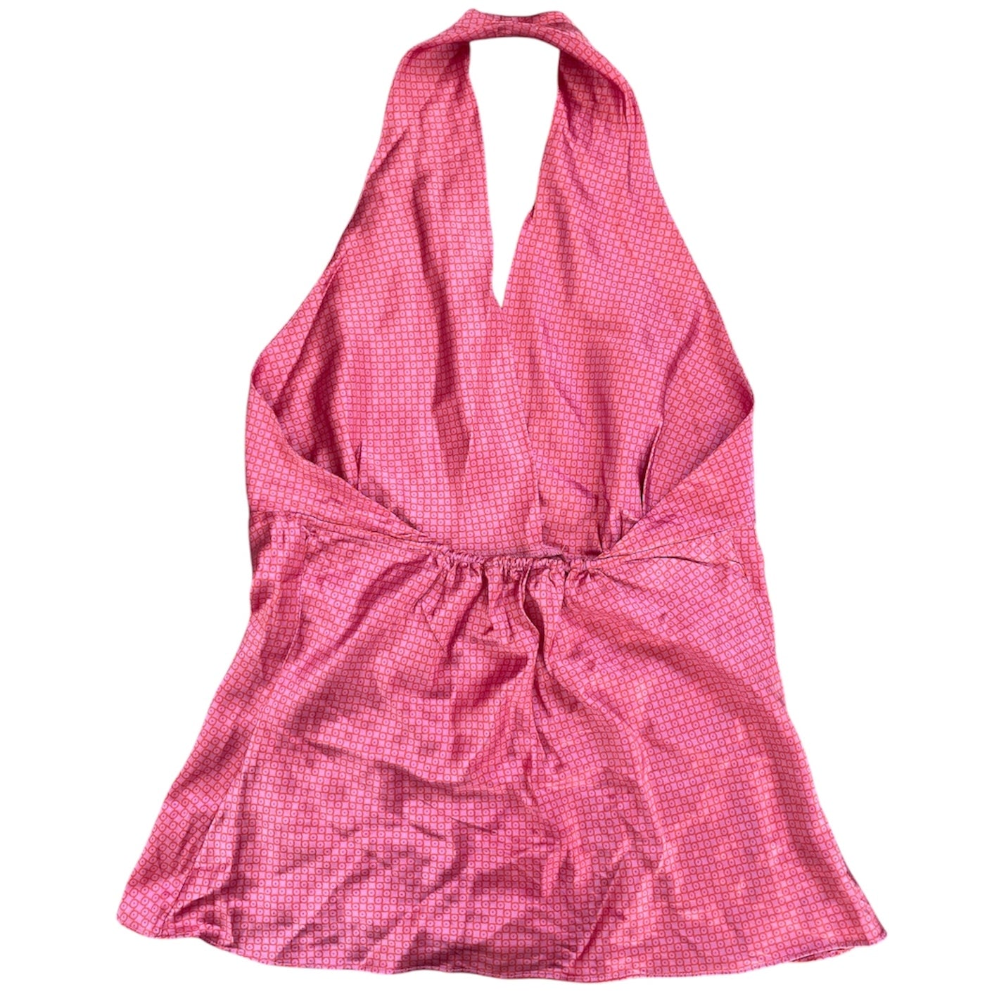 Halter Silk Print Top