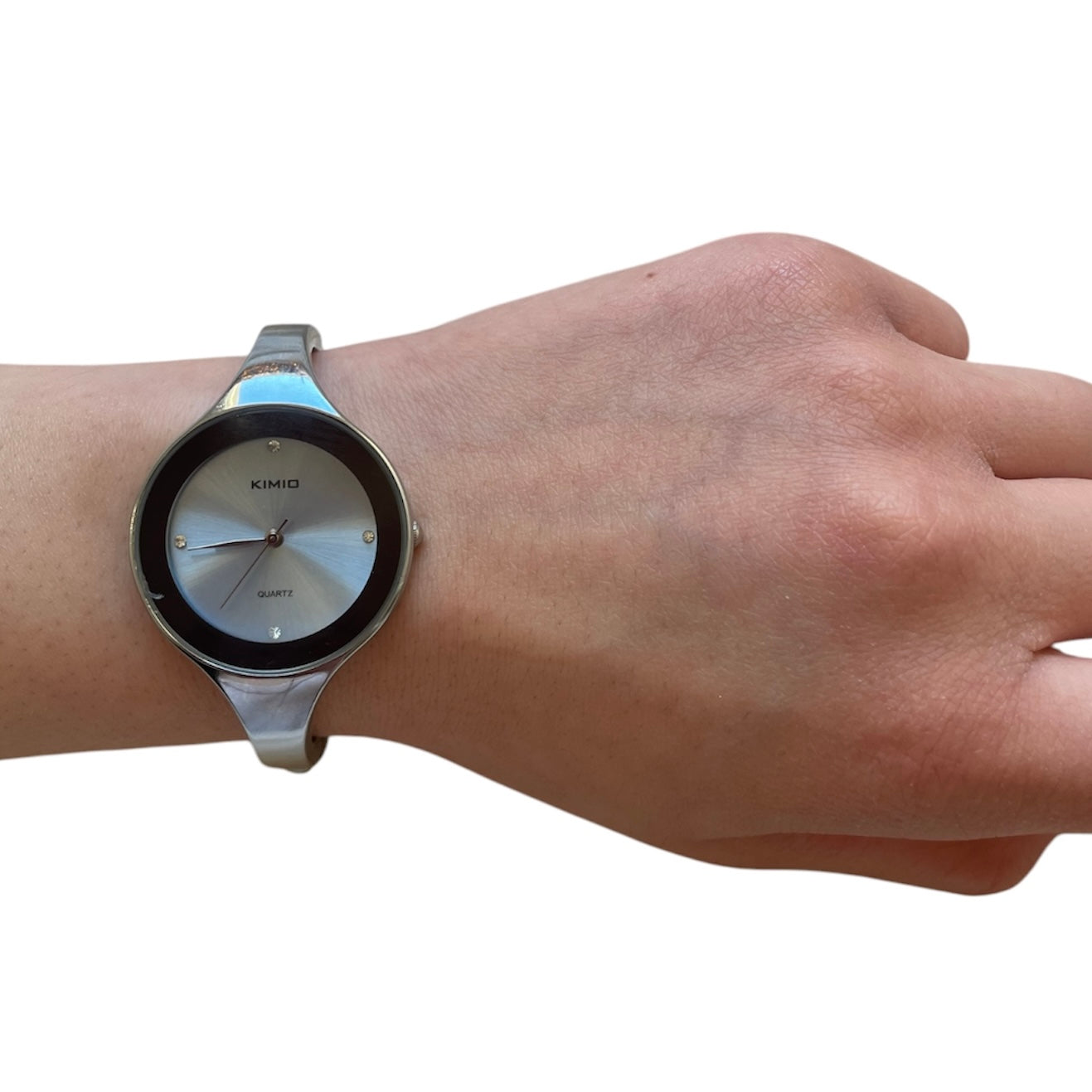 Kimio Silver Round Watch Face