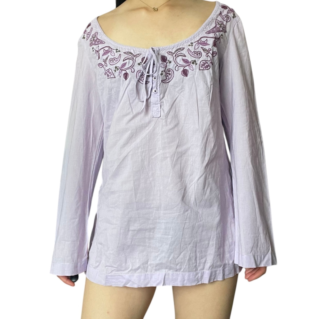 Floral Embroidery Tunica Dress