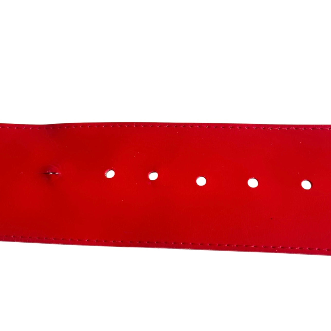 Thick Red Leather Belt