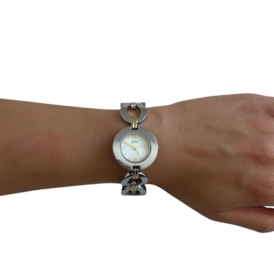 Silver Gold Round Watch Face
