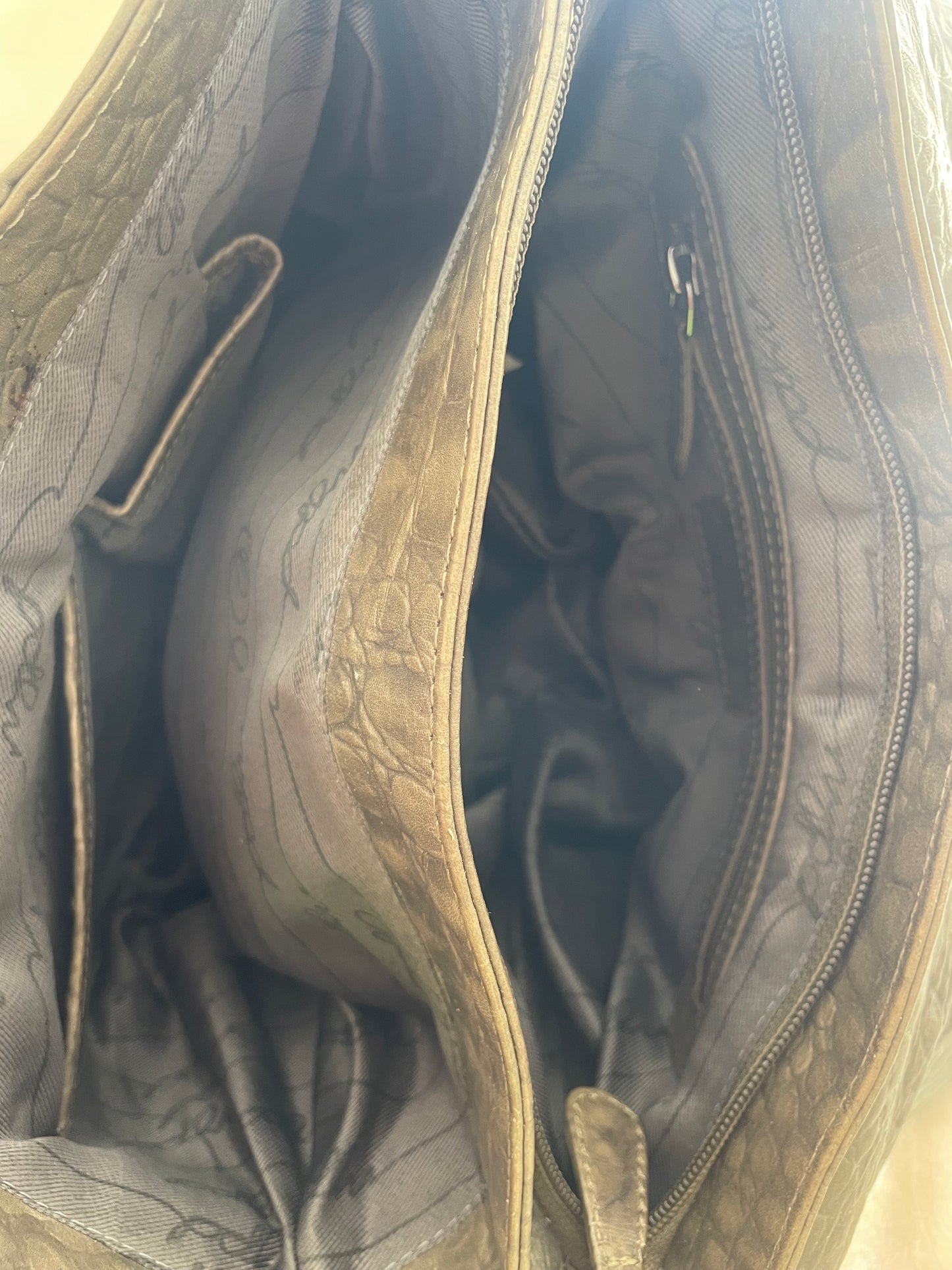 Leather Crocodile Hand Bag