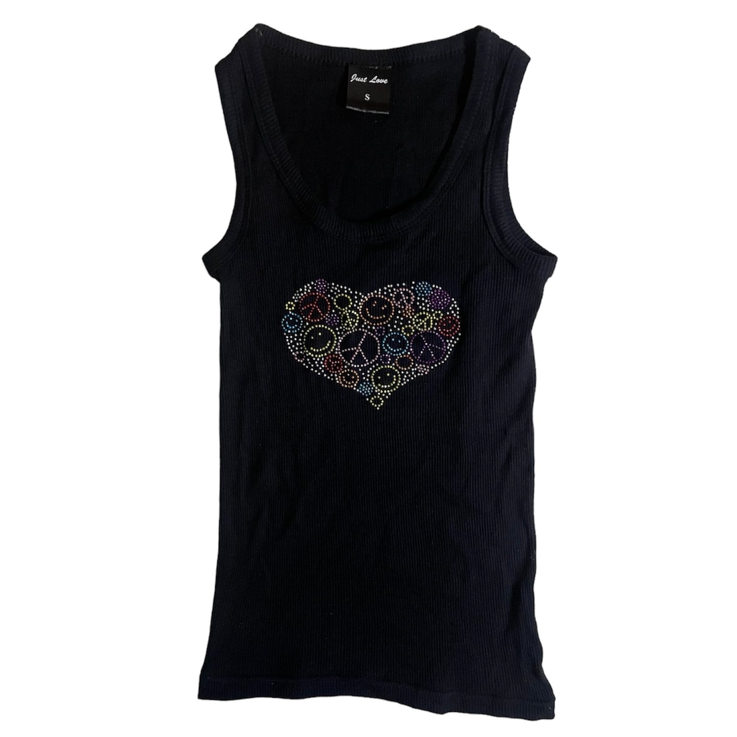 Tank Top mit Aufdruck „Friede und Liebe“