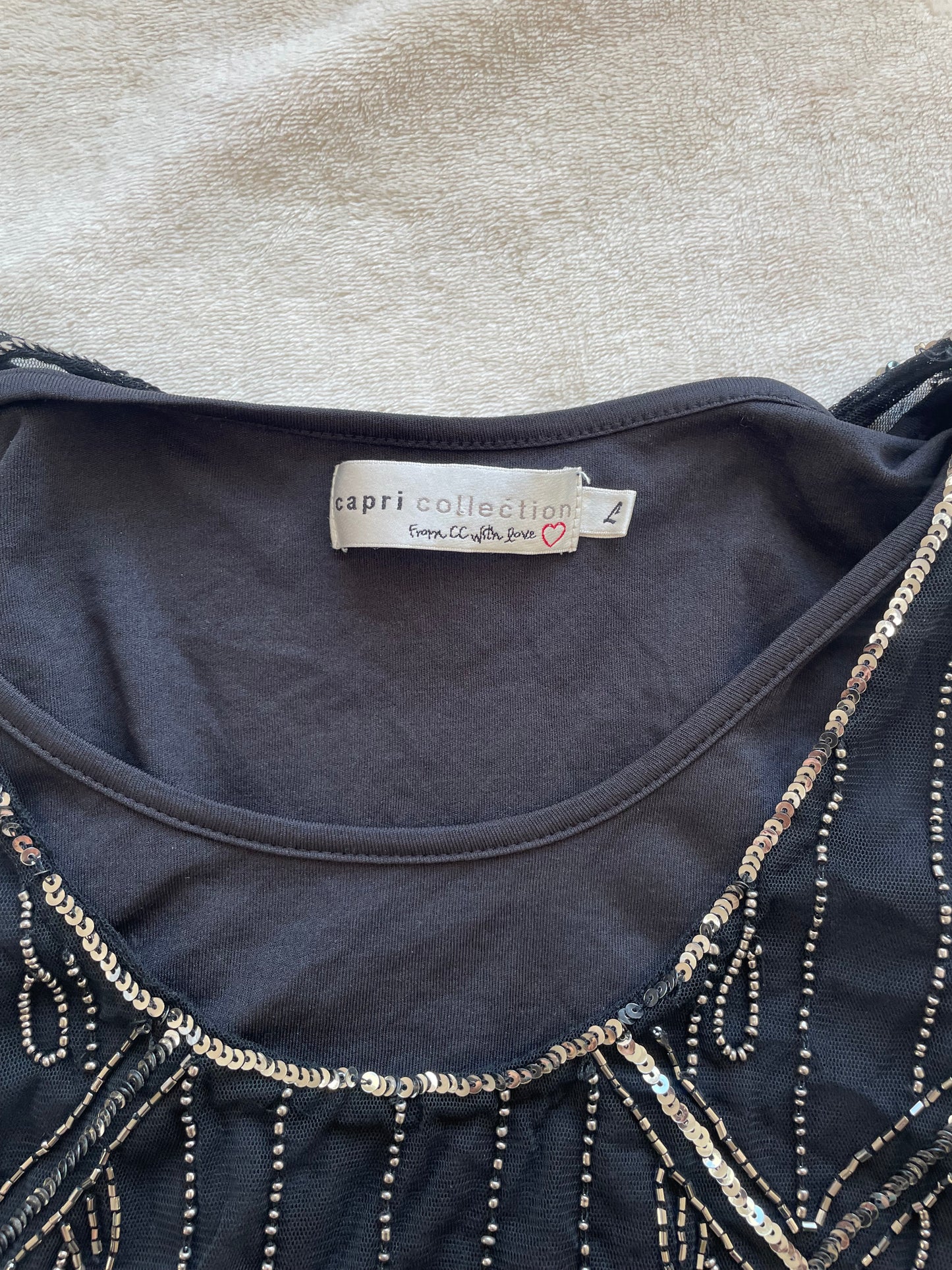 Mesh Double Layer Bead Top