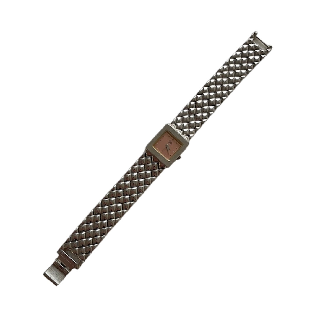 Silver Square Watch Face