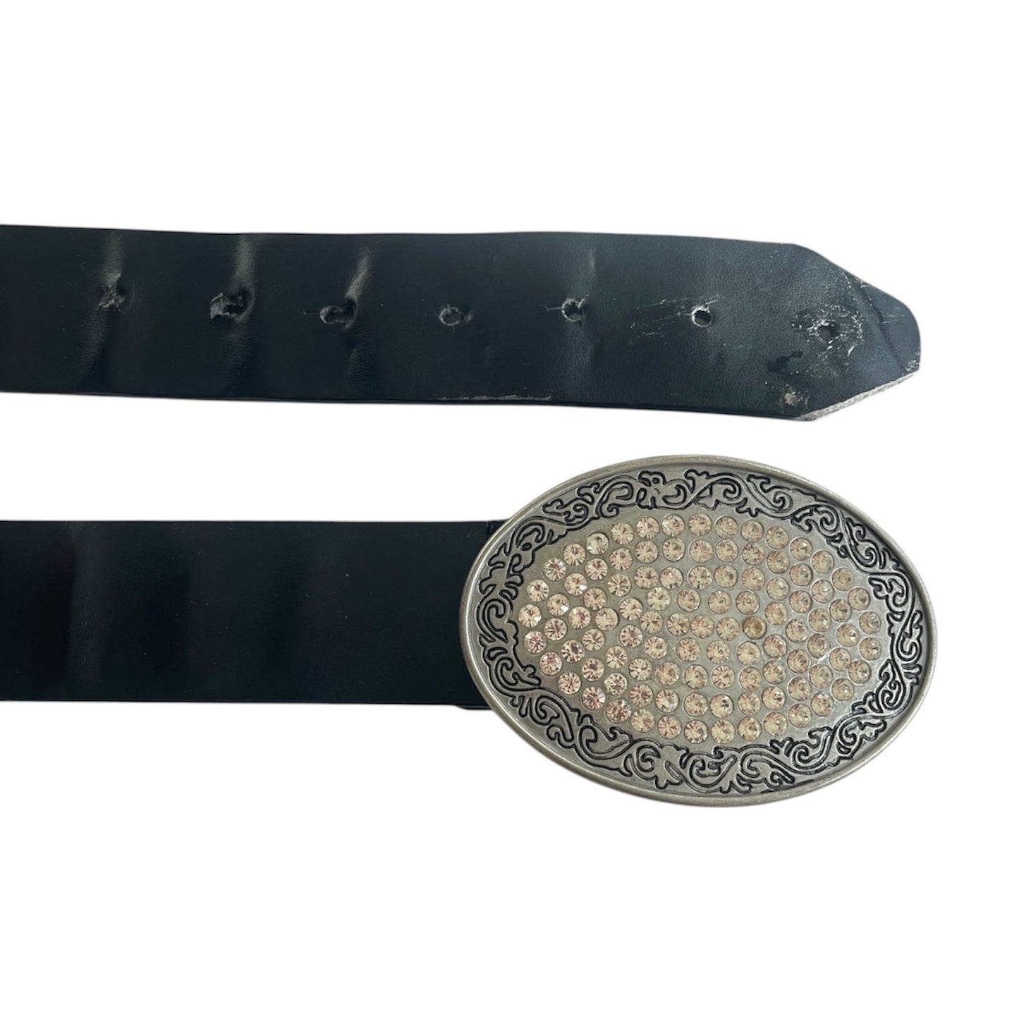 Gemstone Faux Leather Belt
