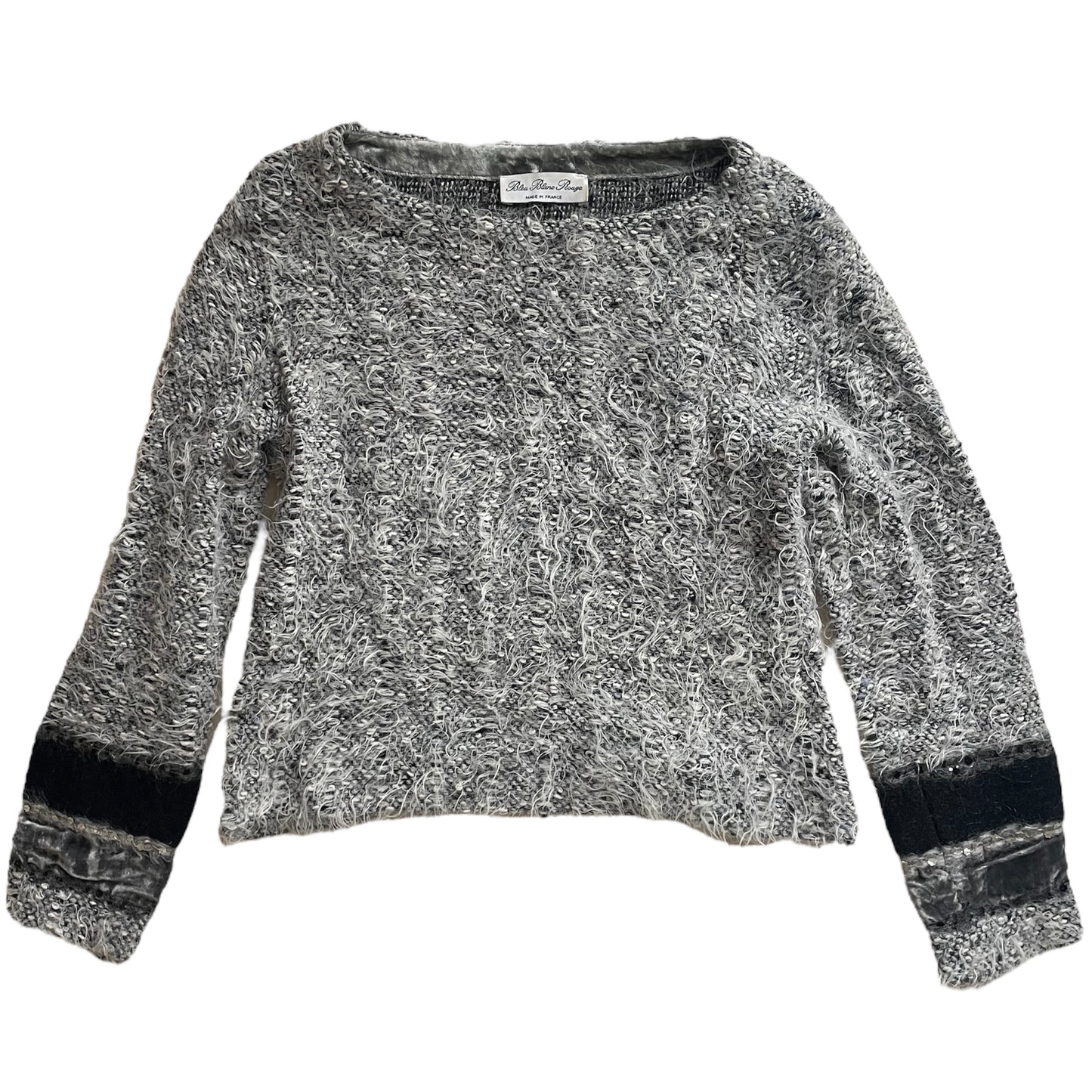 Flauschiger Paillettenpullover
