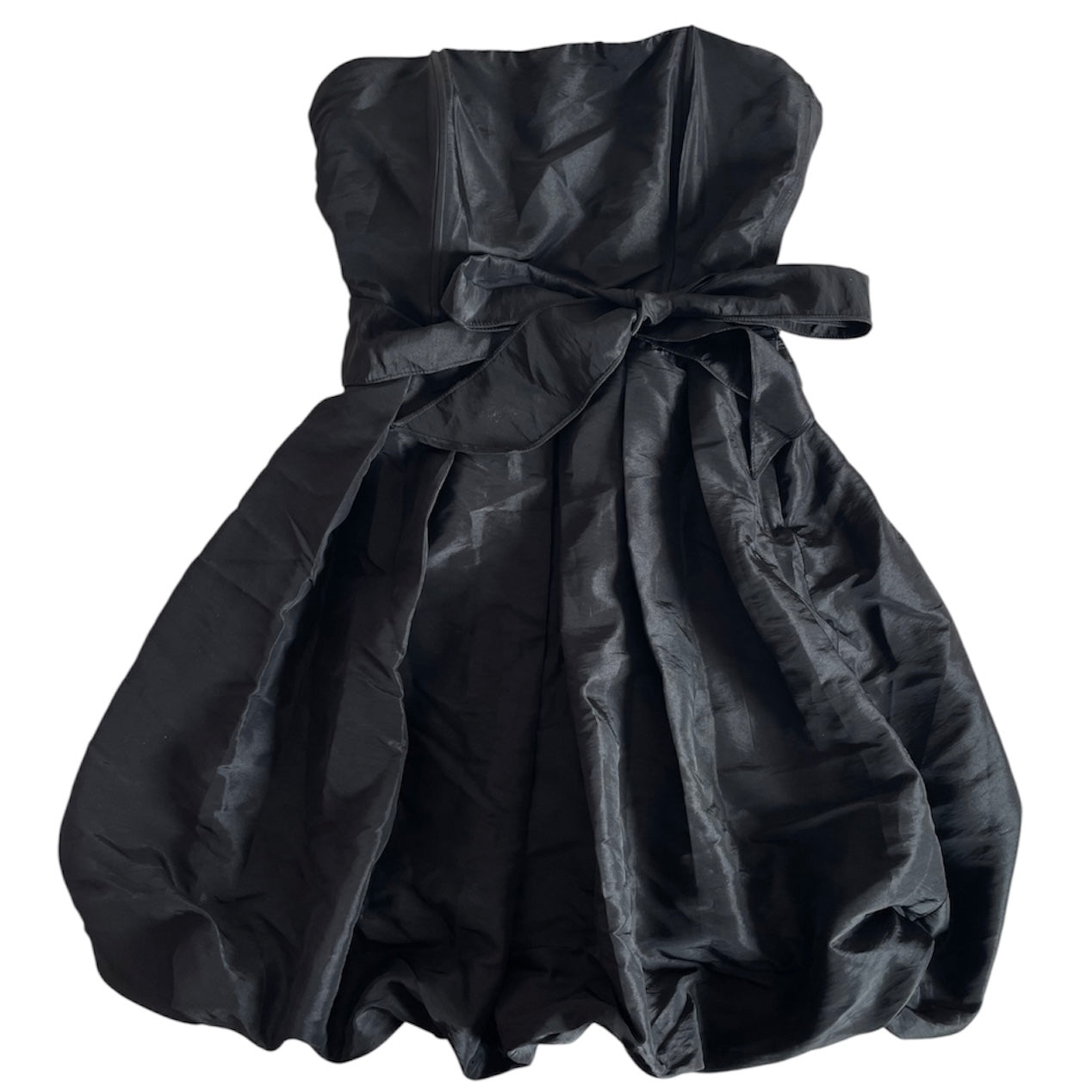 Black Tube Tie Midi Dress