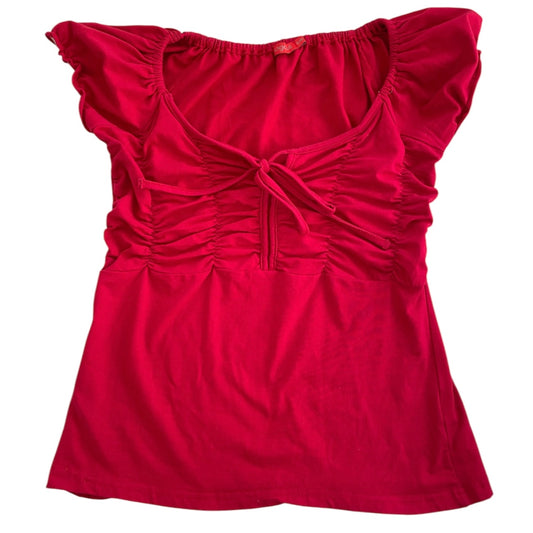 Ruched Ruffle Top