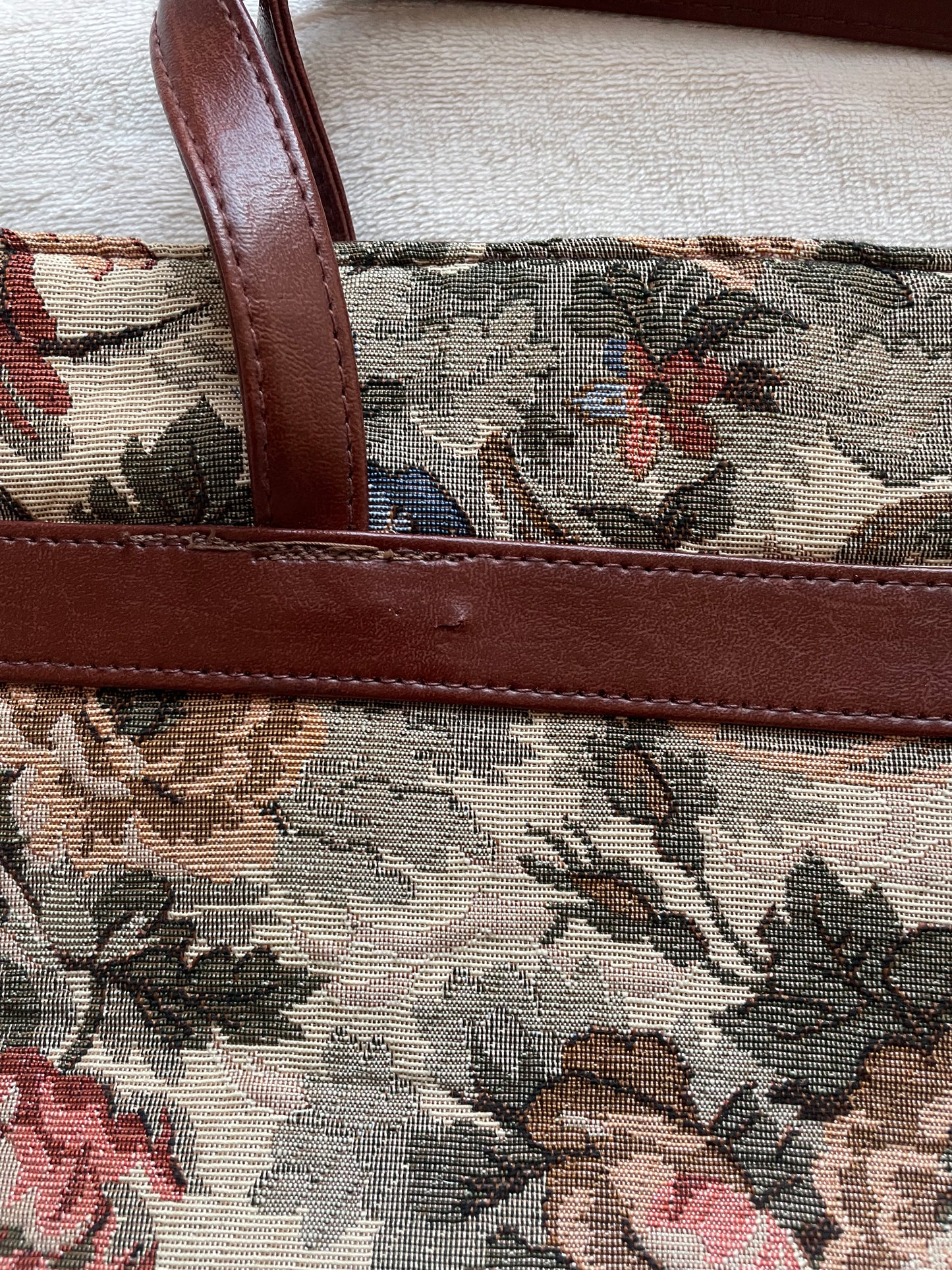 Floral Leather Hand Bag