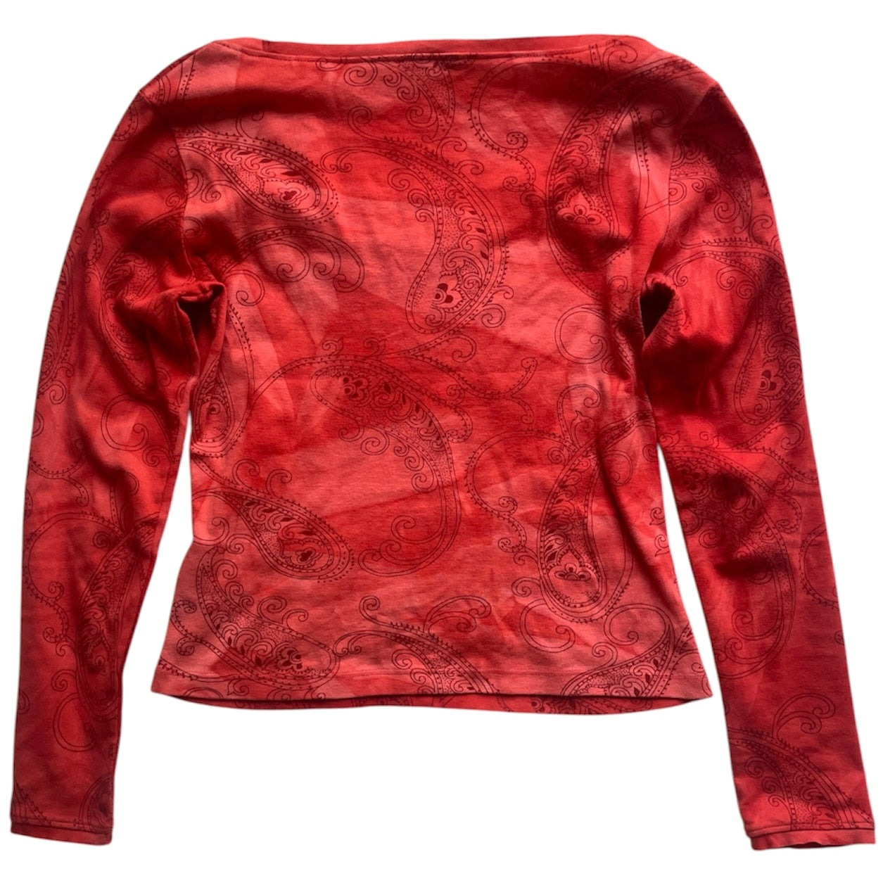 Print Sequin Long Sleeve Top