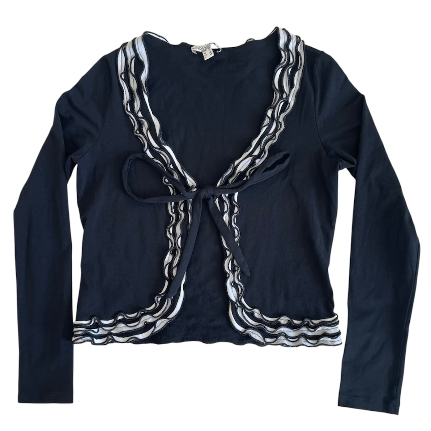 Long Sleeve Tie-Front Top