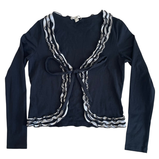 Long Sleeve Tie-Front Top