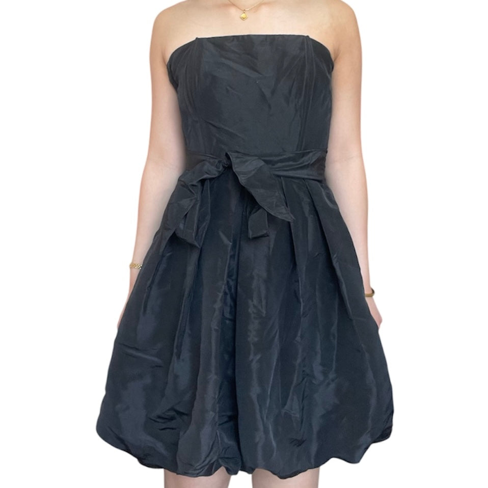 Black Tube Tie Midi Dress