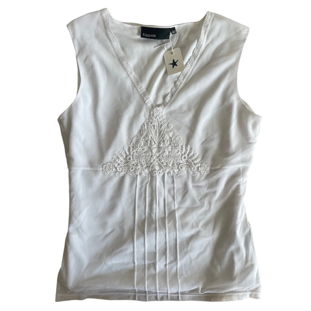 Mesh Lace Embroidery Tank