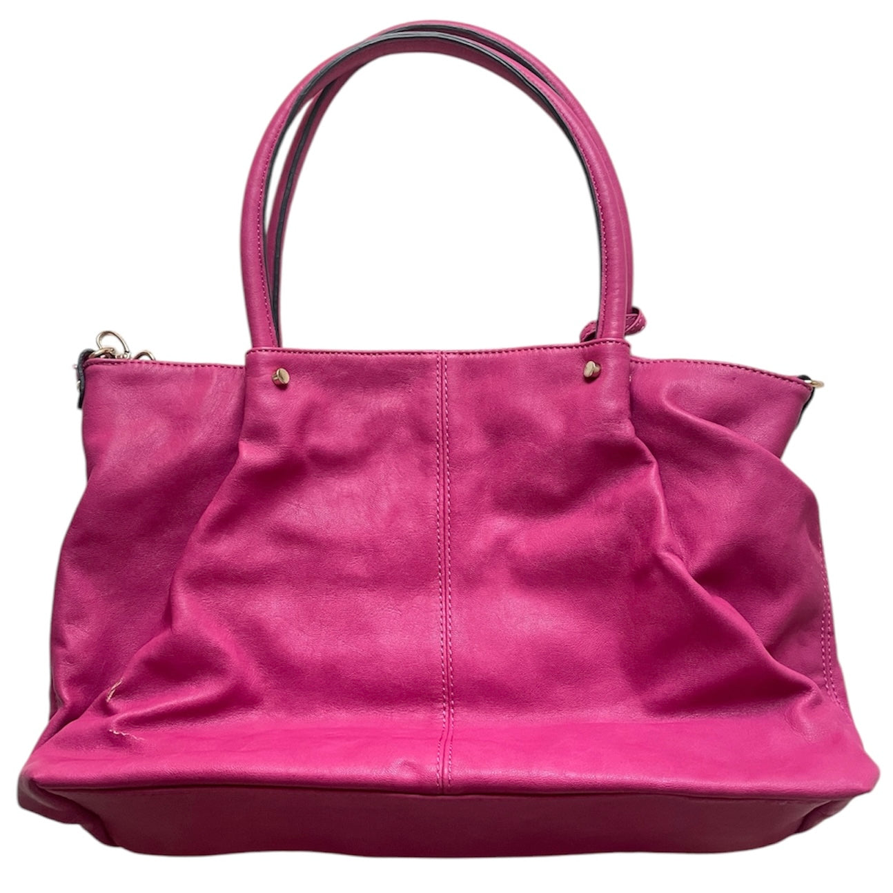 Pink Faux Leather Bag