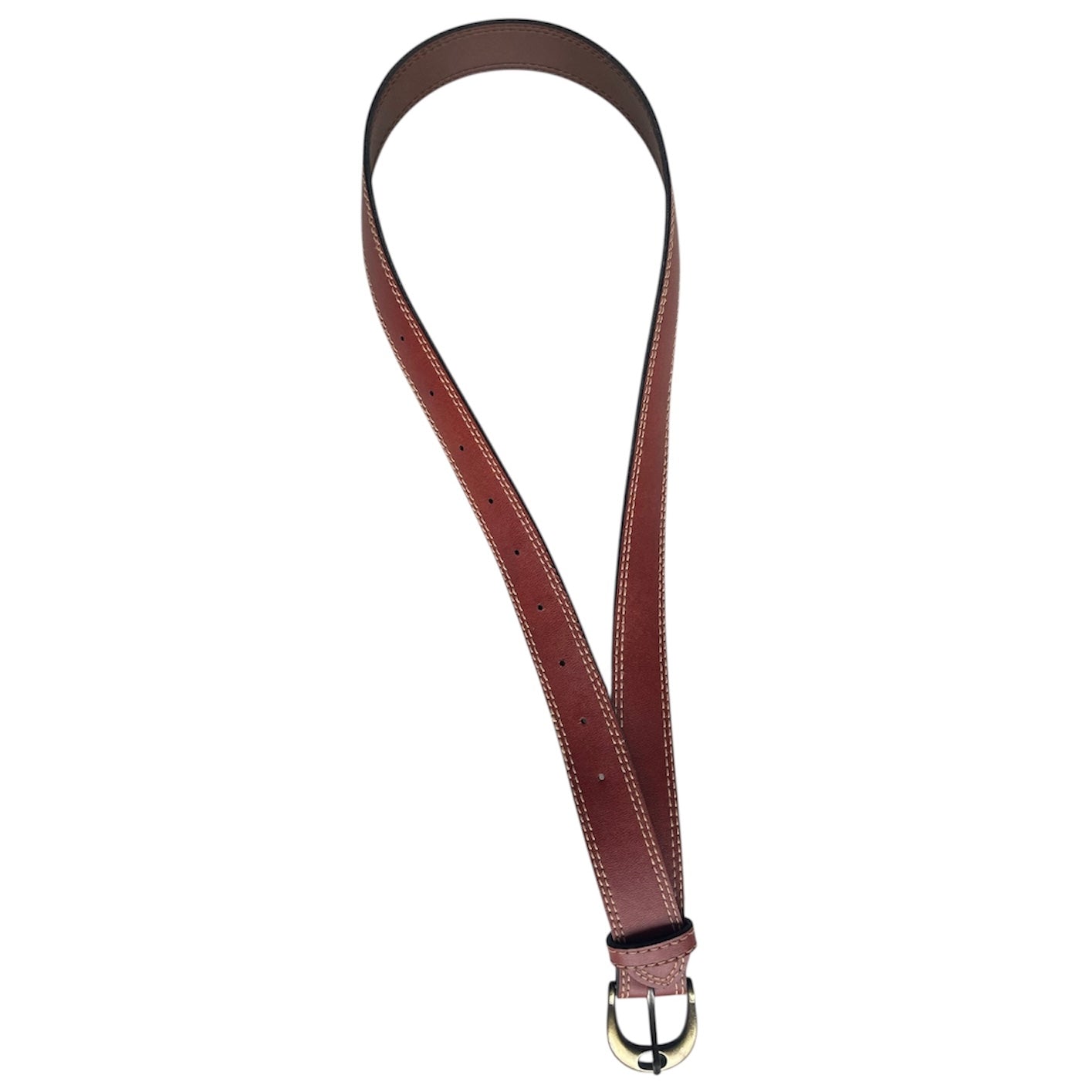 Brown Rustic Gold Leather Belt