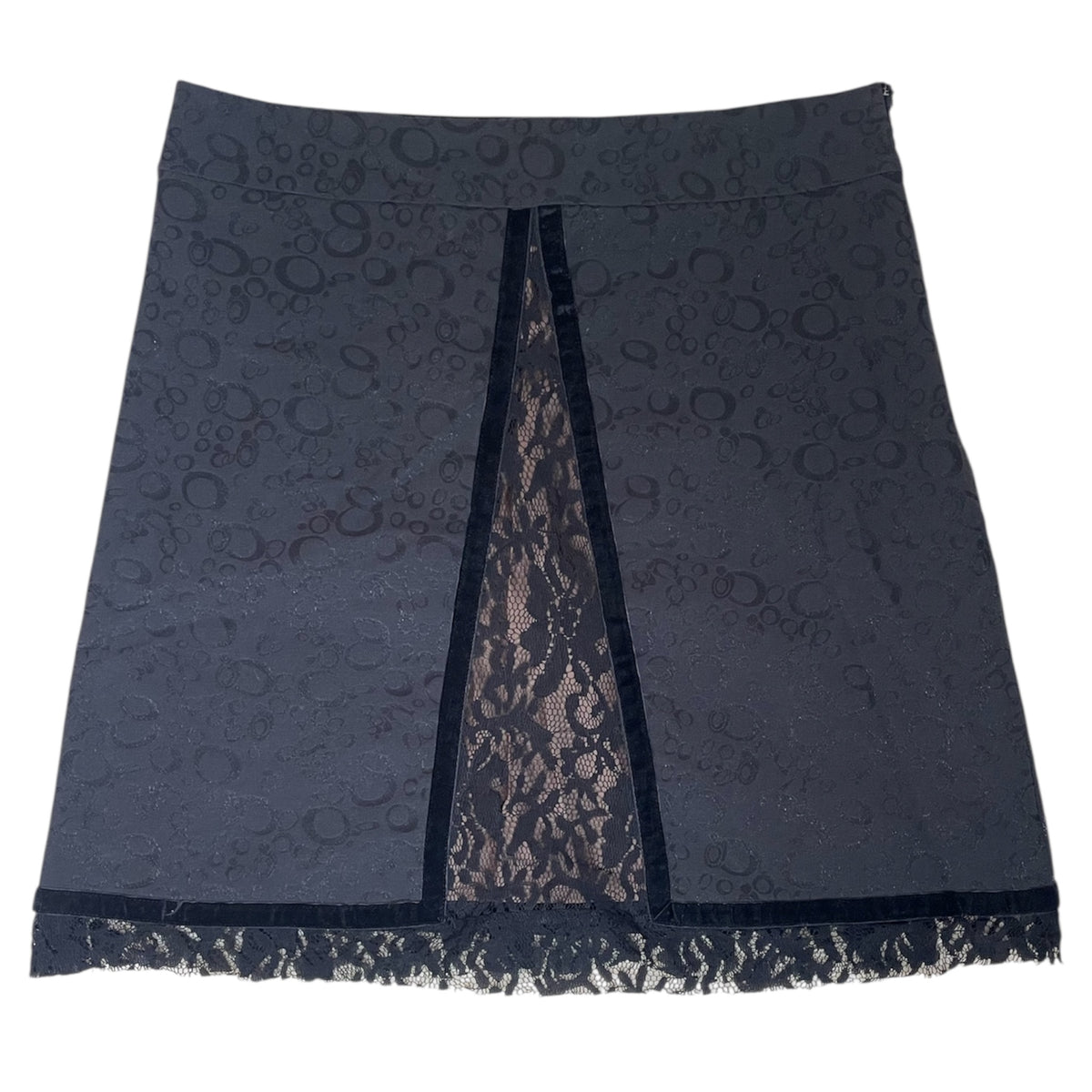Lace Circle Pattern Midi Skirt