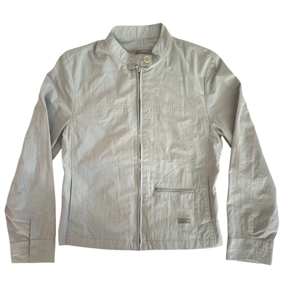Cotton Zip Button Collar Jacket