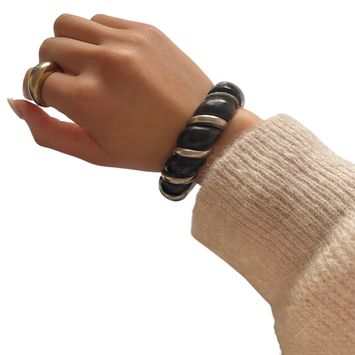 Chunky Silver Bangle