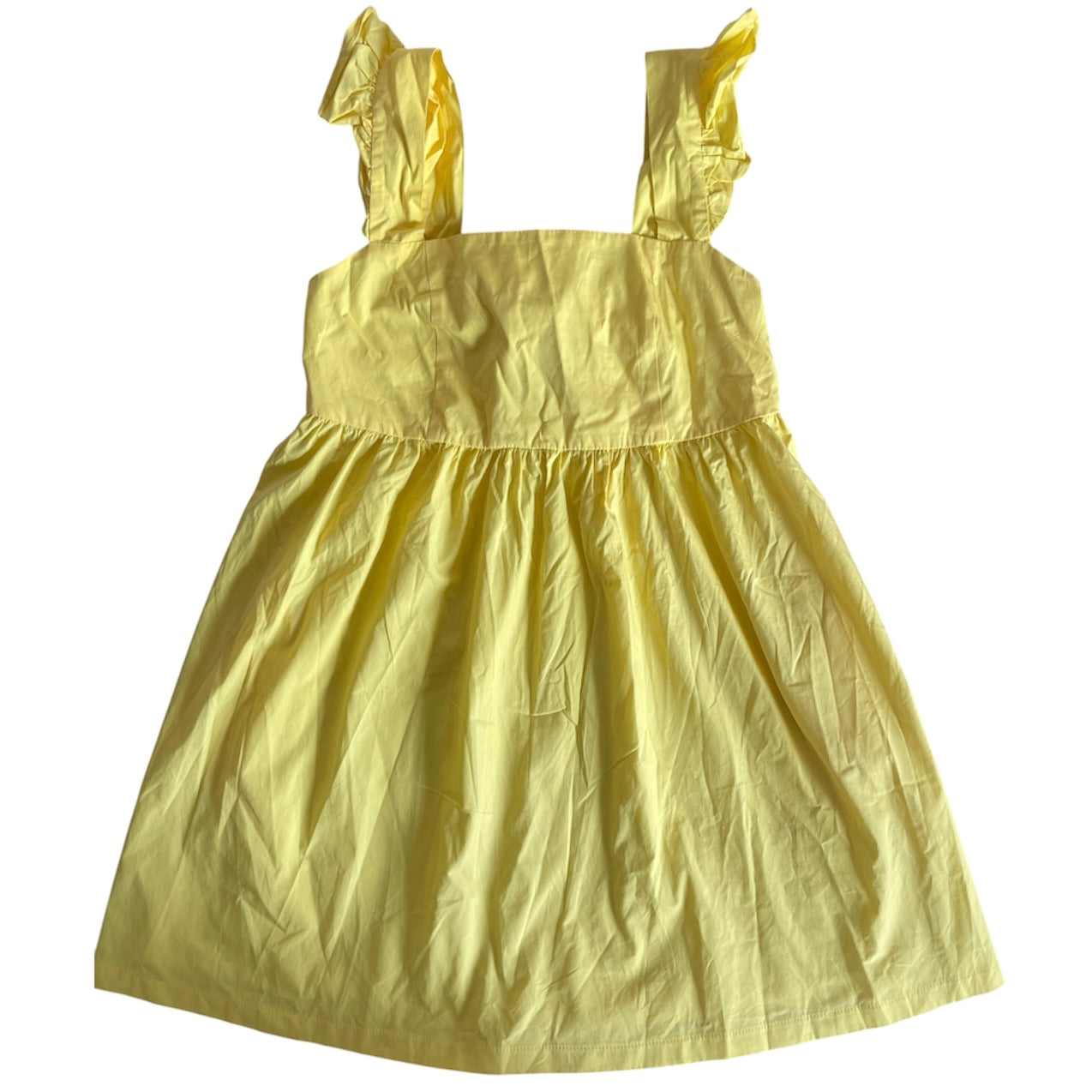 Yellow Ruffle Bow Midi Dress