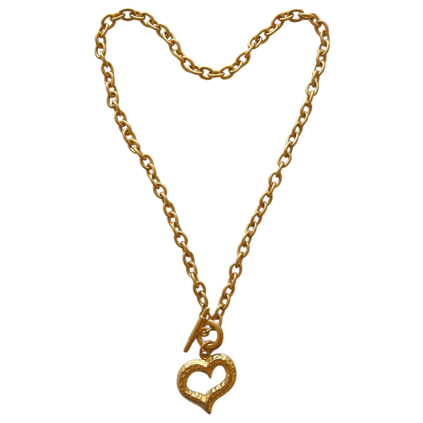 Gold Heart Pendant Necklace