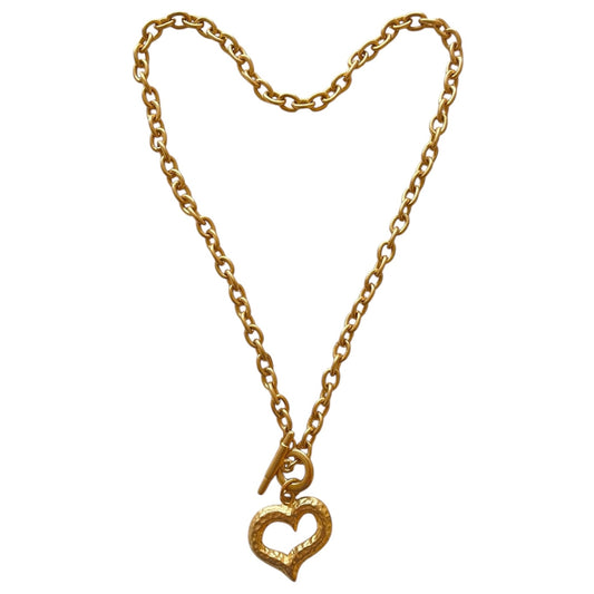 Gold Heart Pendant Necklace