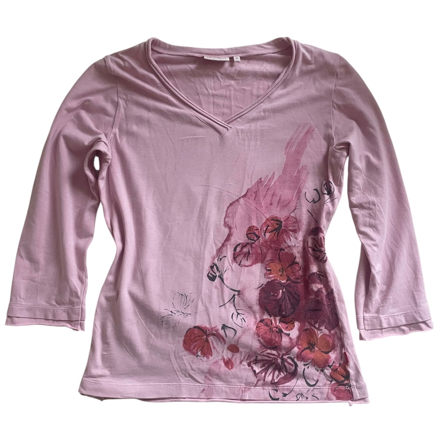 3/4 Sleeve Floral Top