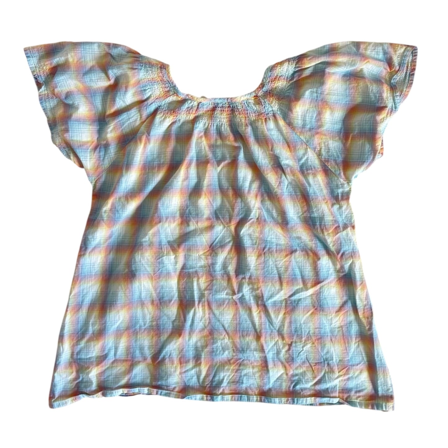 Plaid Rainbow Blouse