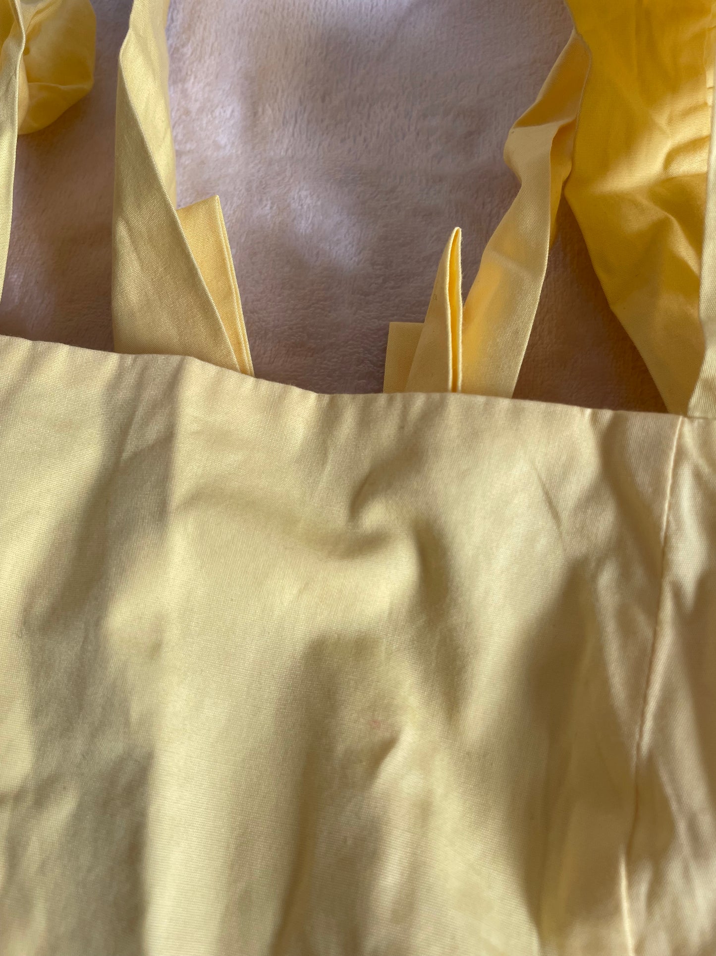 Yellow Ruffle Bow Midi Dress