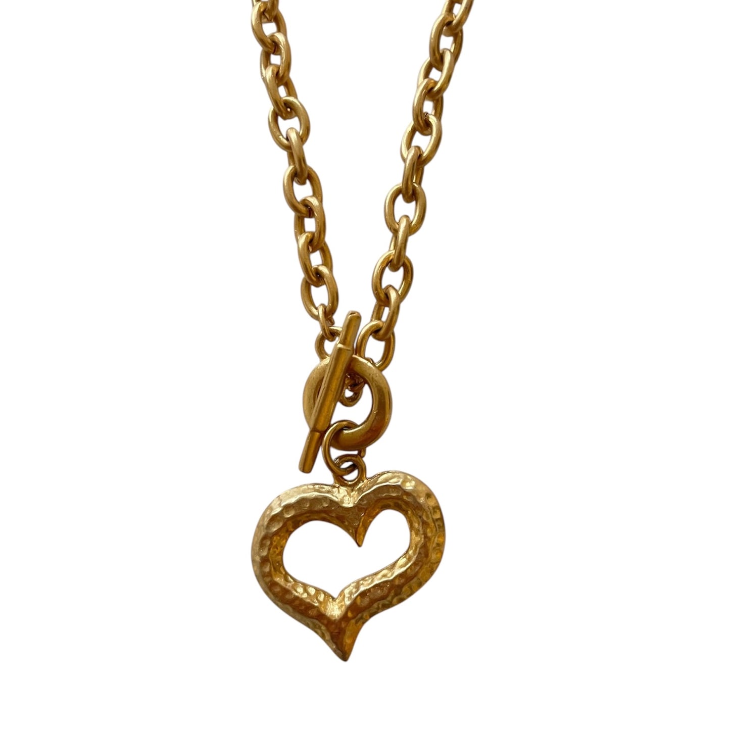 Gold Heart Pendant Necklace