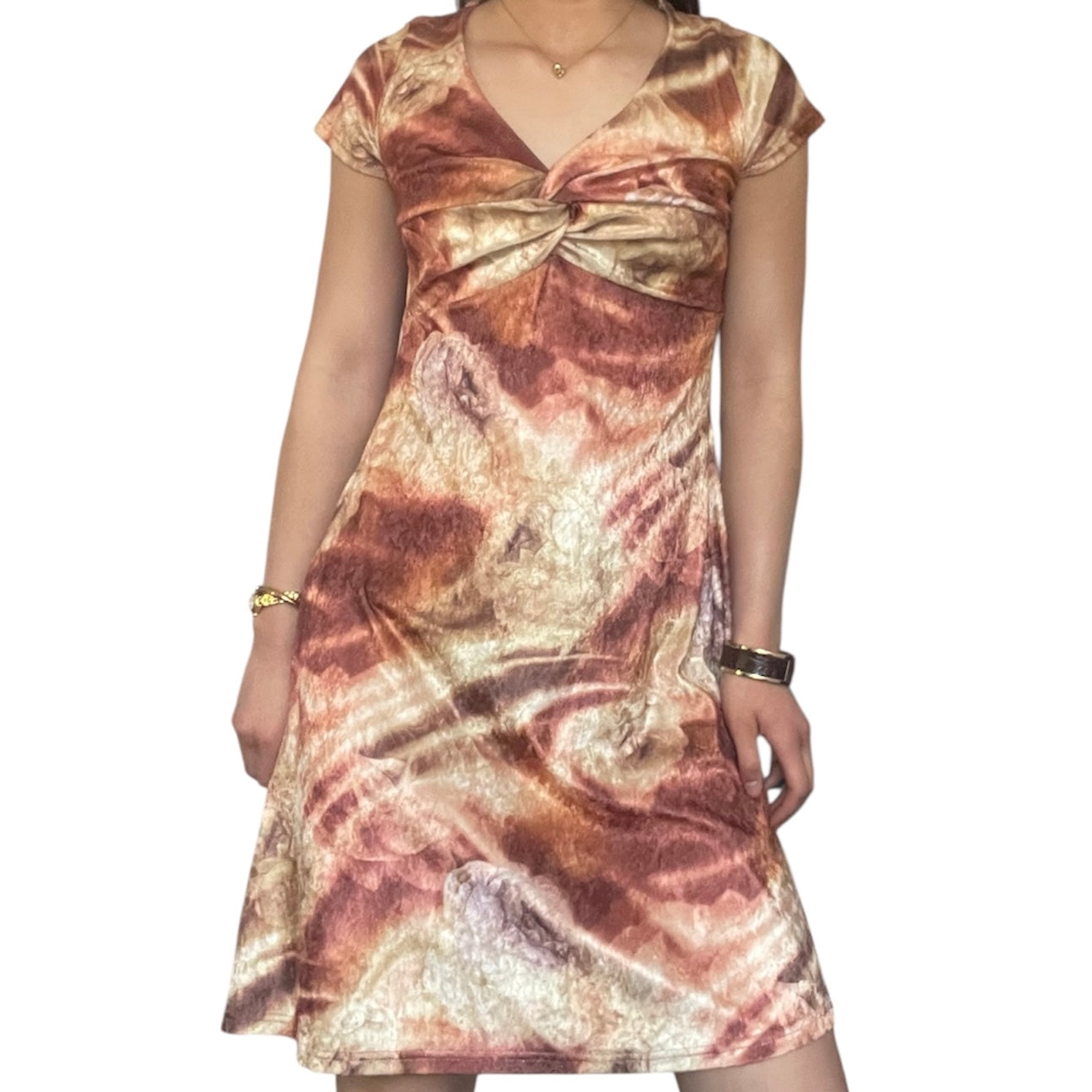 Above Knee V-Neck Floral Dress