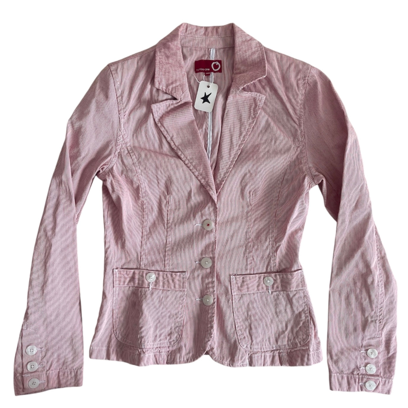 Striped Button Up Blazer