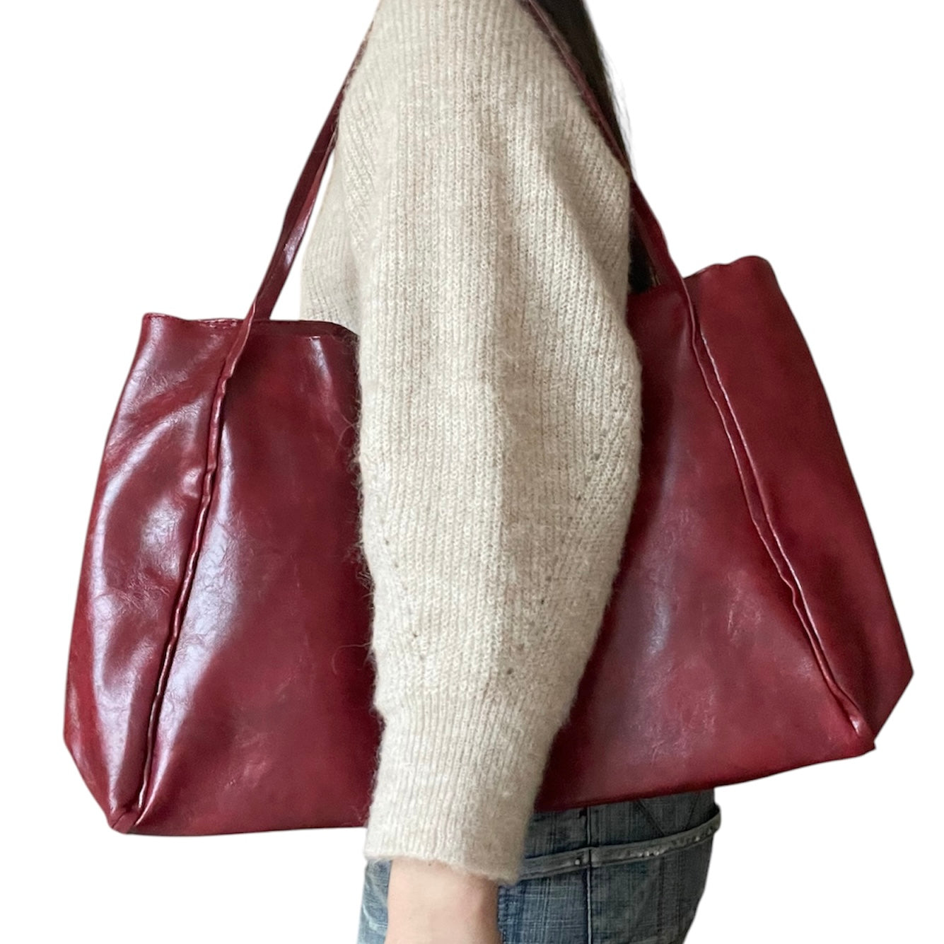 Leder Shopper