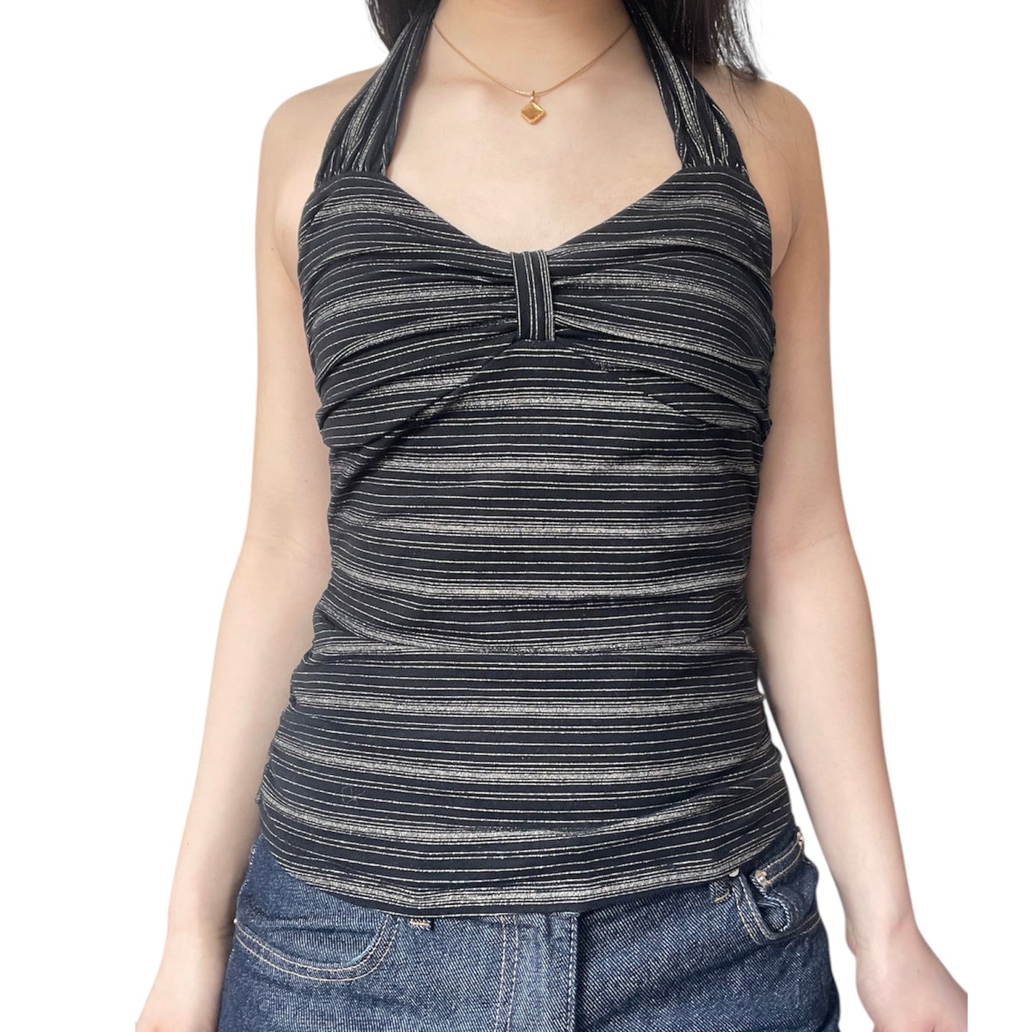 Shimmery Lined Halter Top