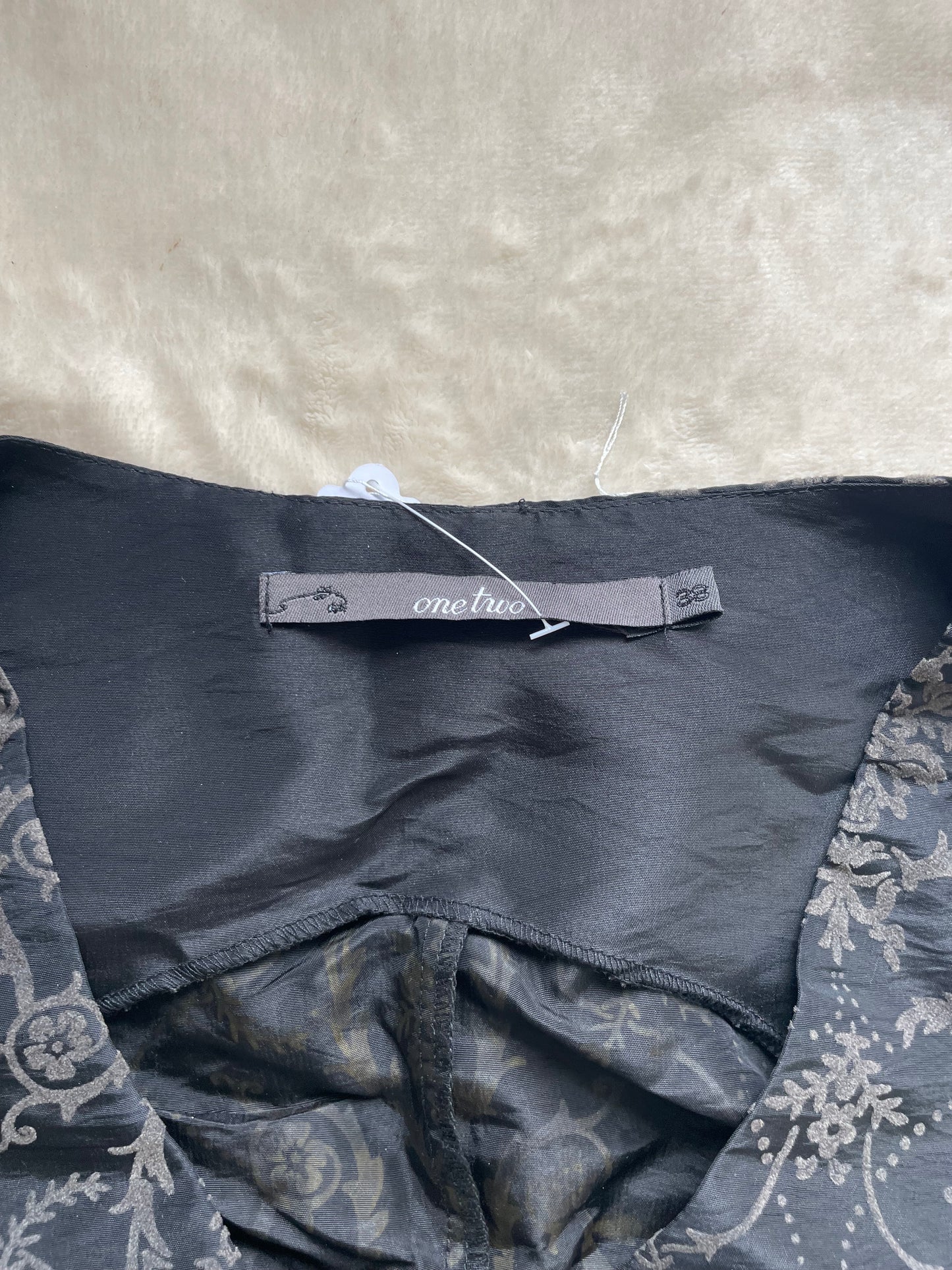 Pattern Zip Tank Top