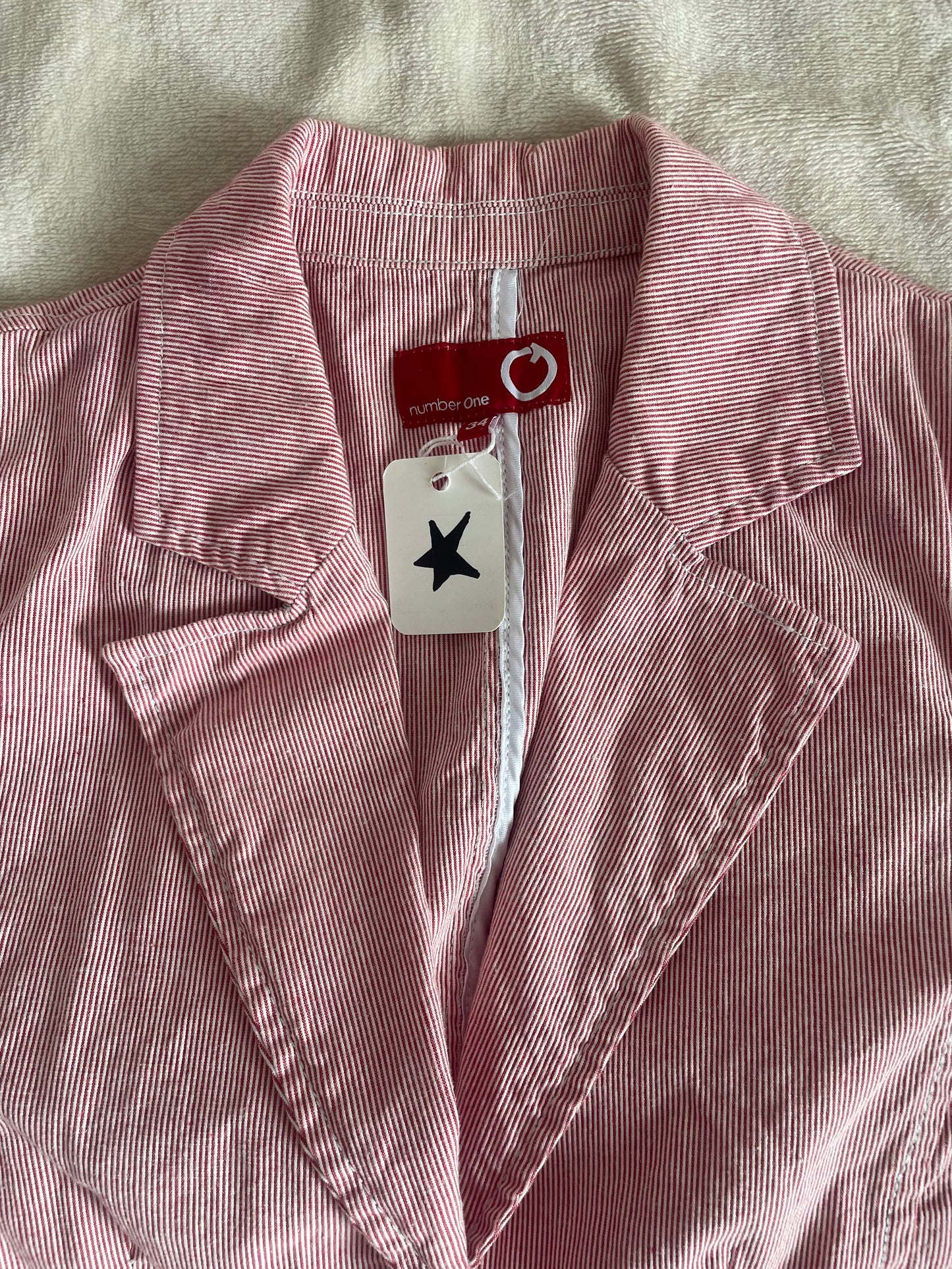 Striped Button Up Blazer