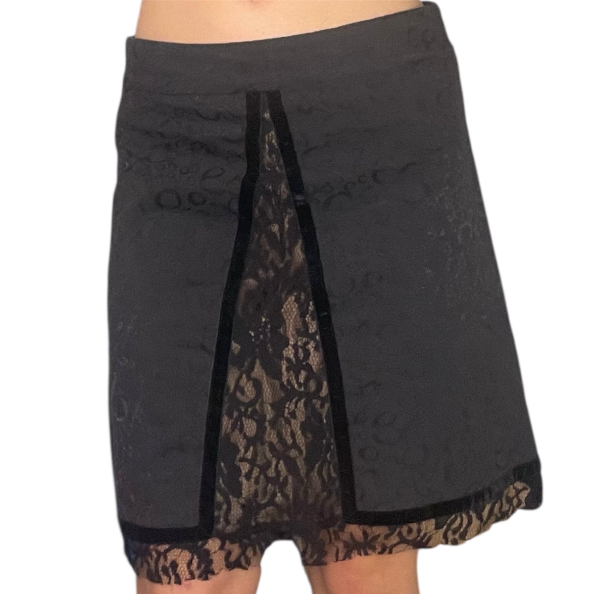 Lace Circle Pattern Midi Skirt