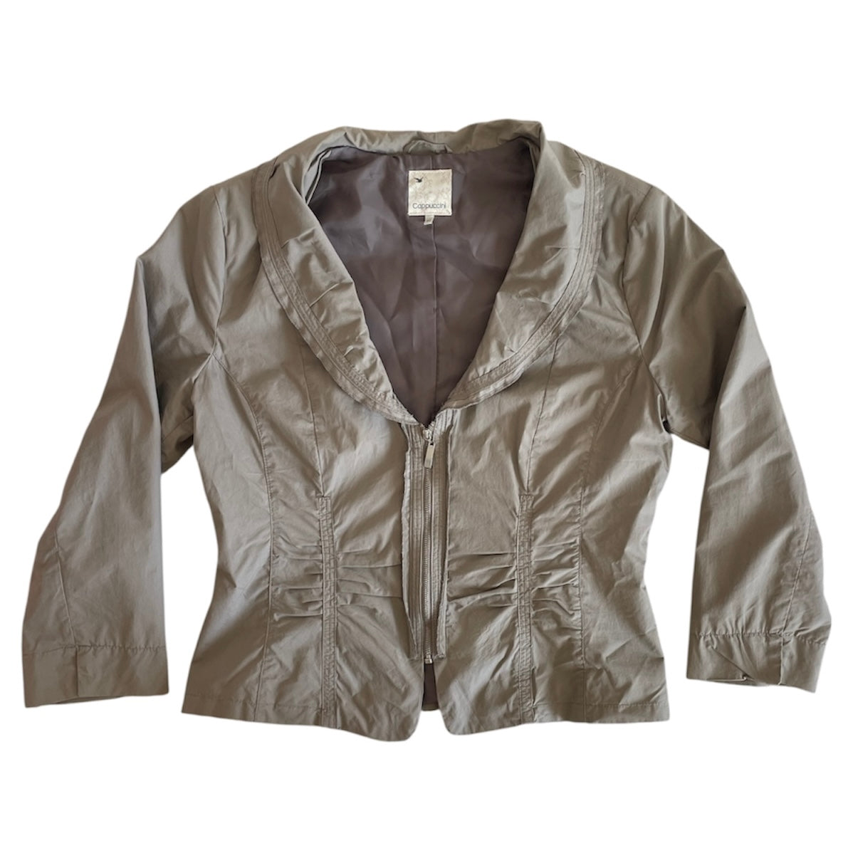3/4 Sleeve Zip Up Jacket