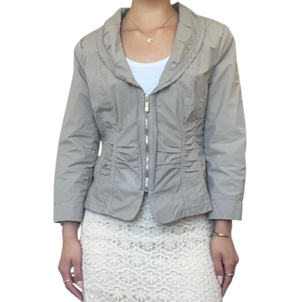 3/4 Sleeve Zip Up Jacket