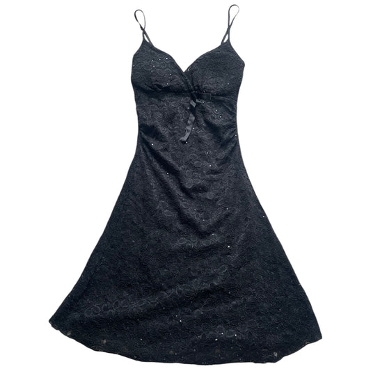 Sequin Floral Lace Mesh Dress