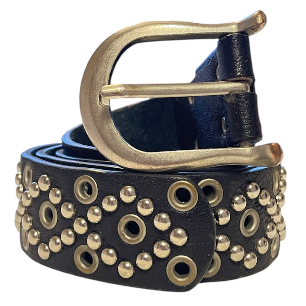 Faux Leather Stud Belt