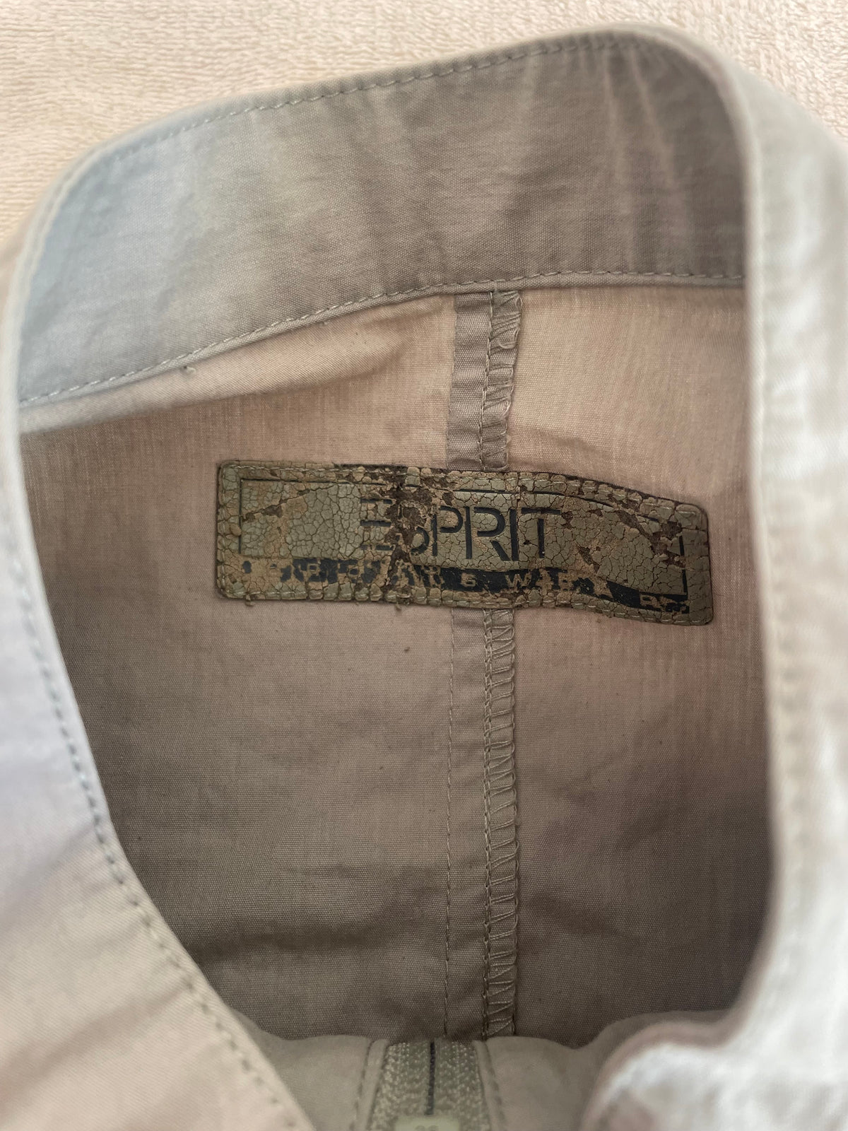Cotton Zip Button Collar Jacket