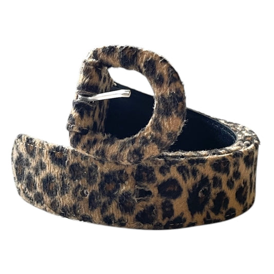 Leopard Faux Fur & Leather Belt