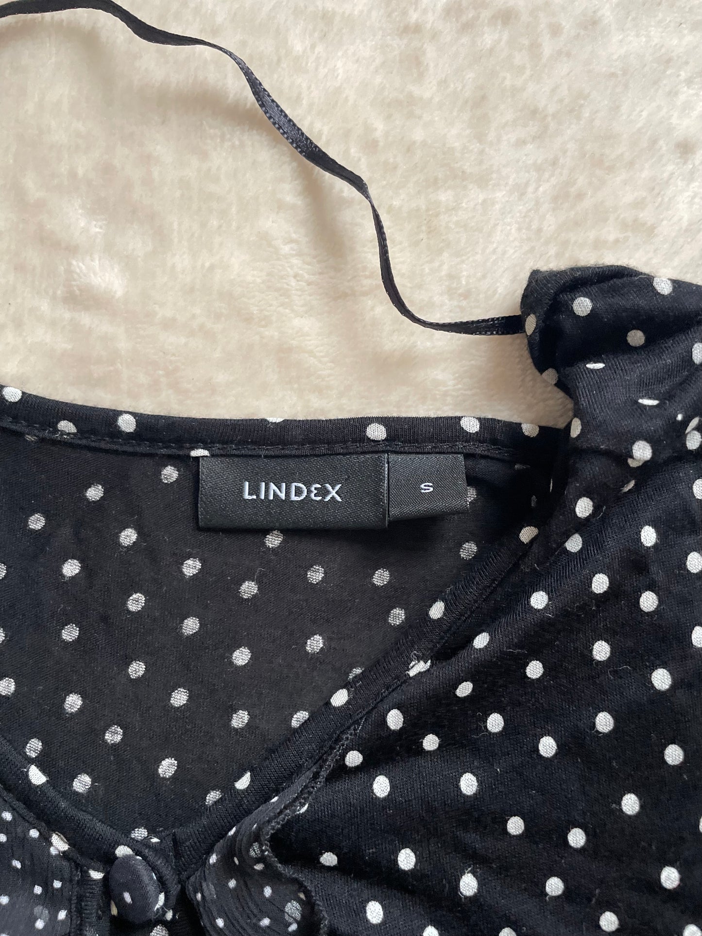Polka Dot Button Blouse Top